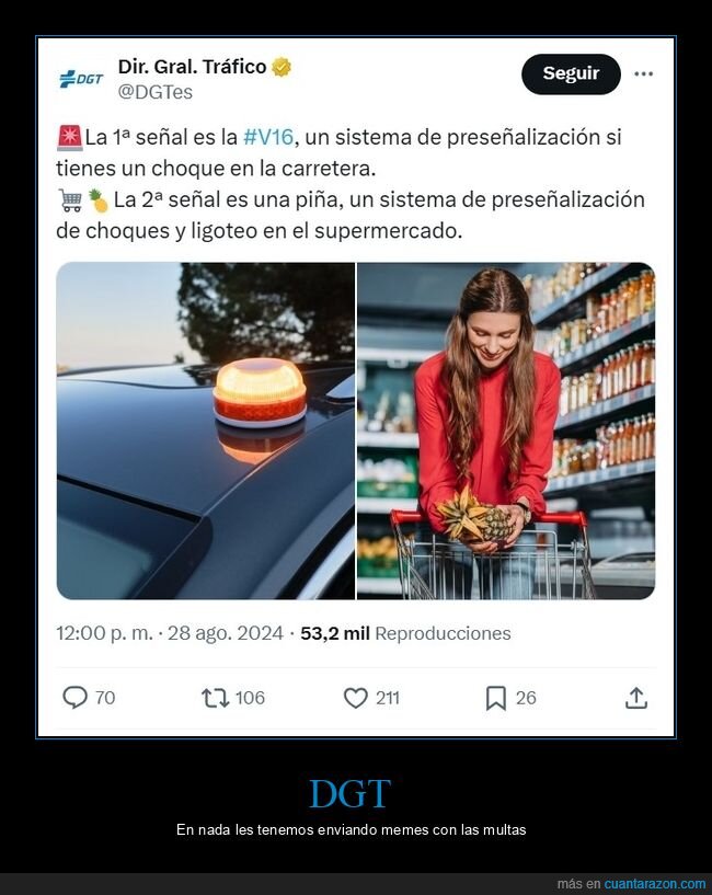 dgt,sistema de preseñalización,supermercado