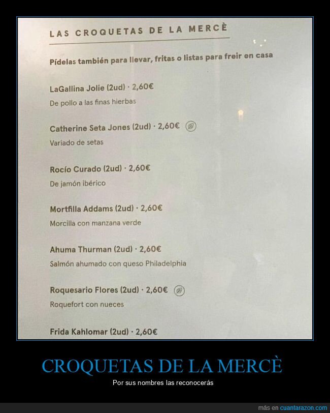 croquetas,nombres