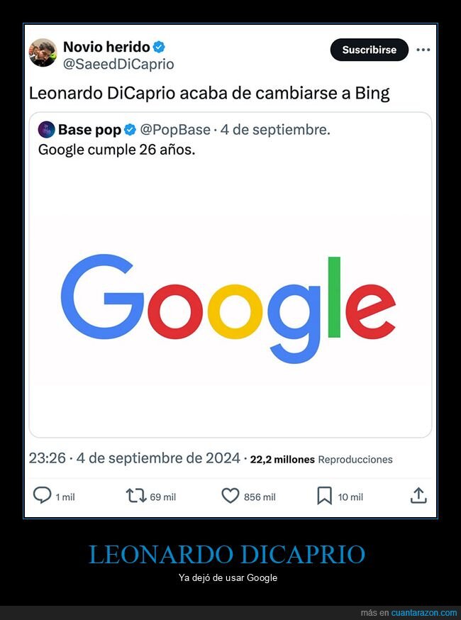 26 años,google,leonardo dicaprio