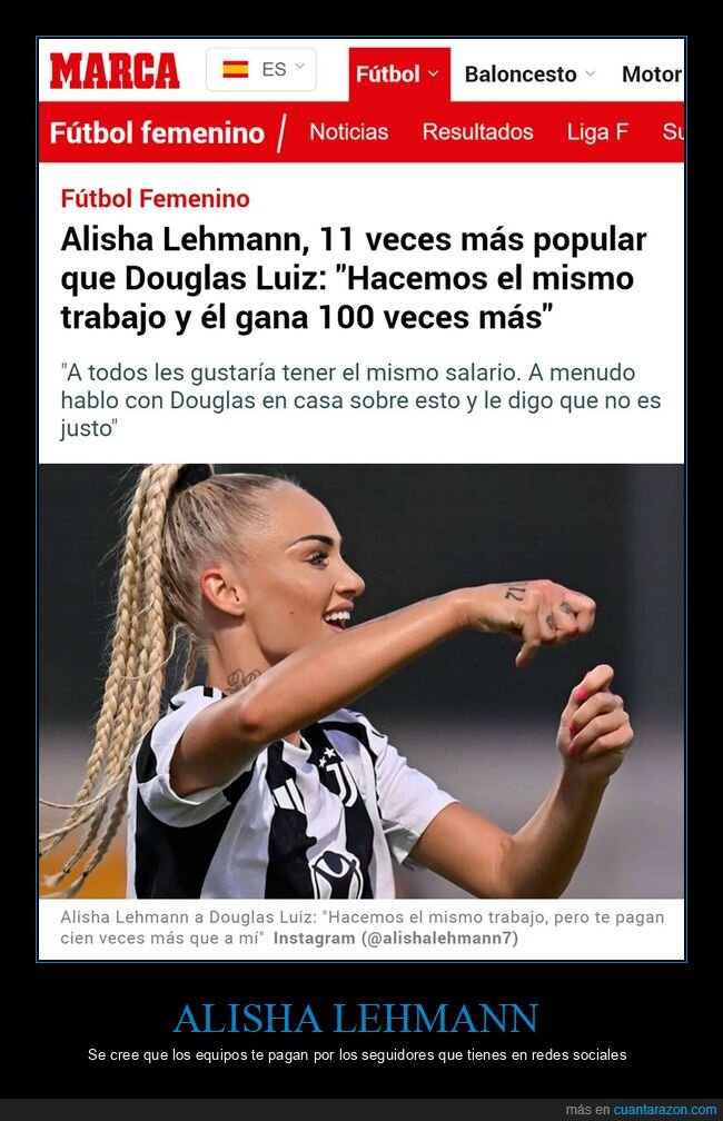 alisha lehmann,popular,douglas luiz,trabajo,salario