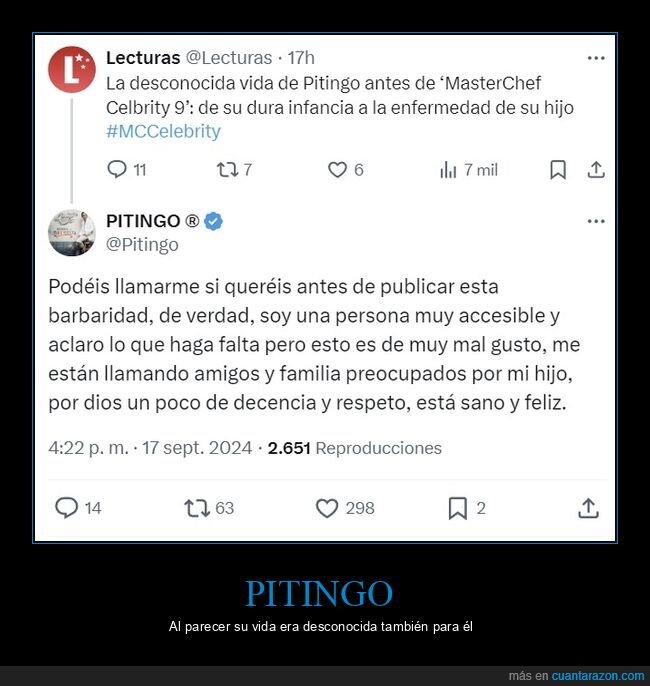 pitingo,hijo,enfermedad