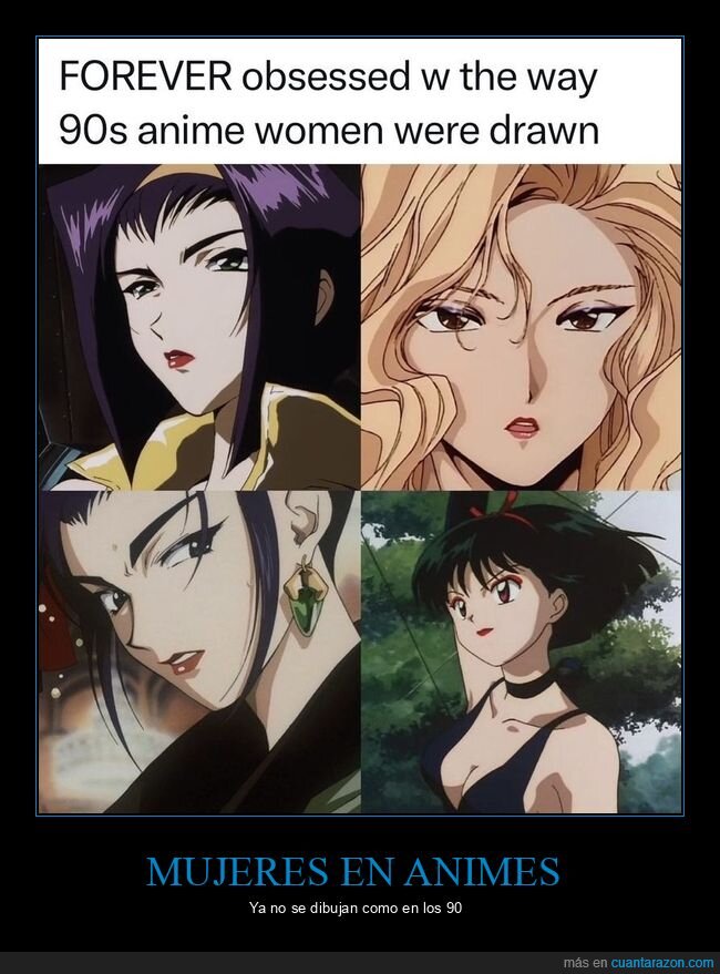 mujeres,anime,años 90