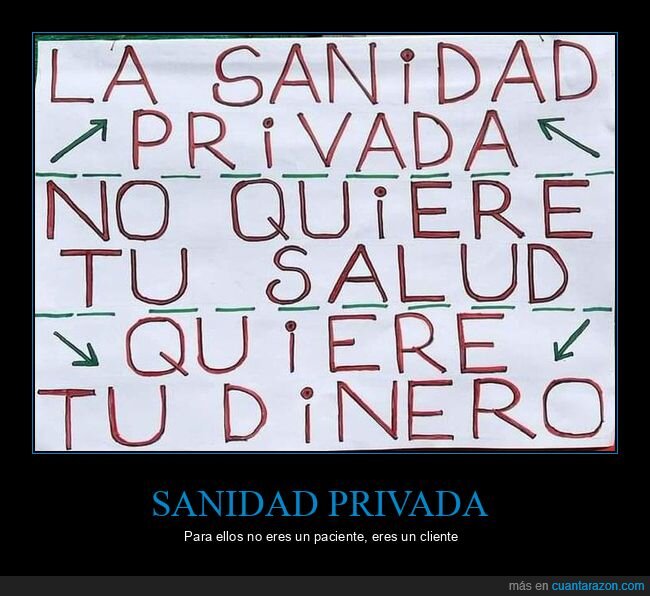 sanidad privada,sanidad pública,salud,dinero