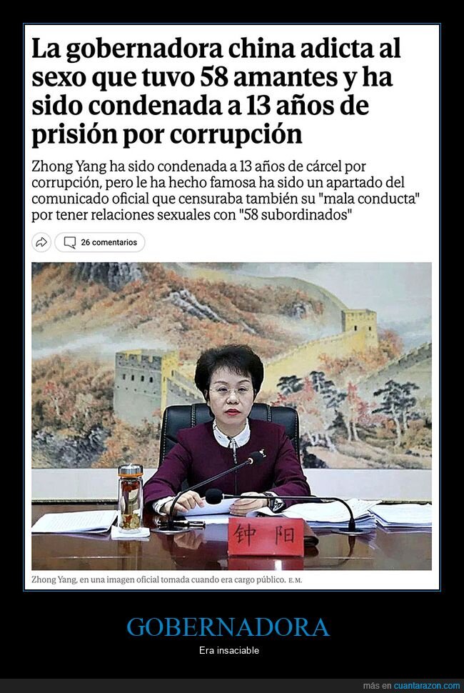 amantes,china,corrupción,gobernadora,políticos