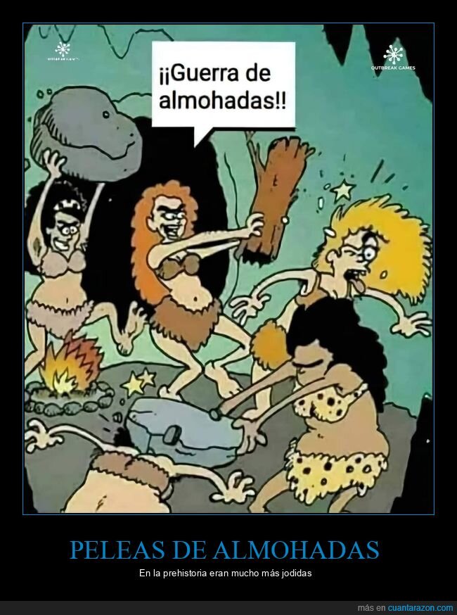 pelea de almohadas,prehistoria