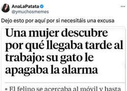 Enlace a Excusa para llegar tarde al trabajo