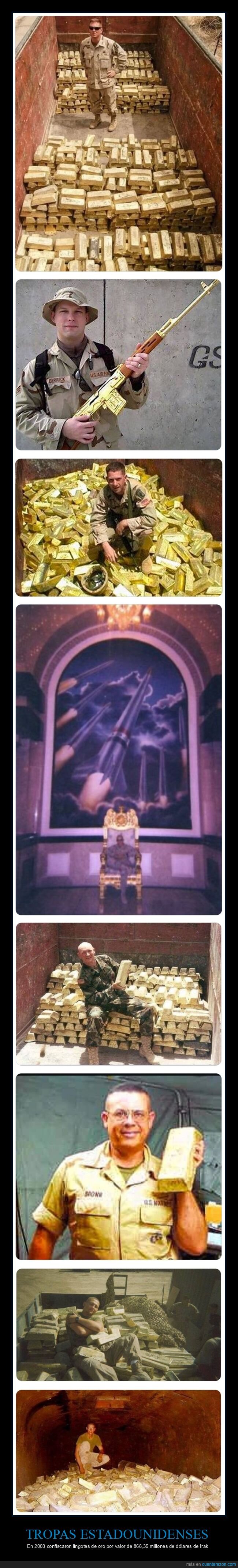 eeuu,soldados,confiscar,oro,irak