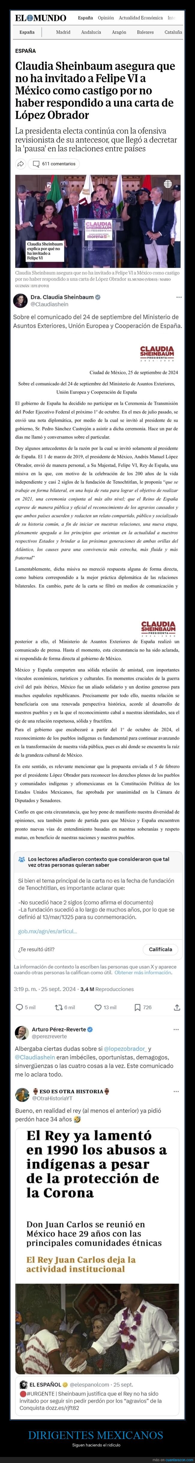 claudia sheinbaum,felipe vi,méxico,invitar,españa