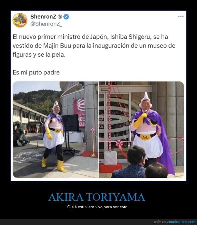 majin buu,disfraz,dragon ball,políticos,shigeru ishiba