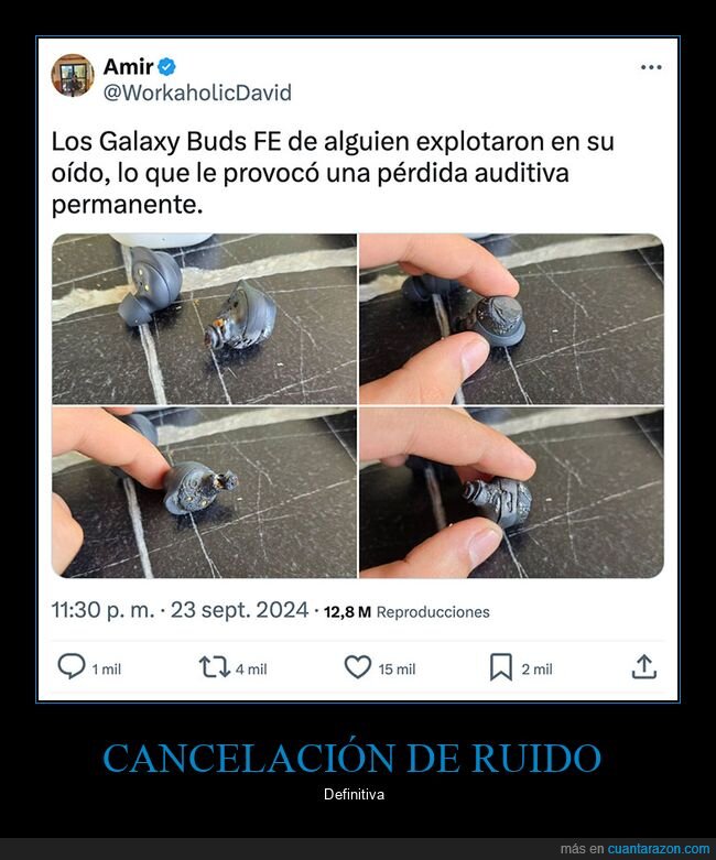 auriculares,explosión,oído,samsung