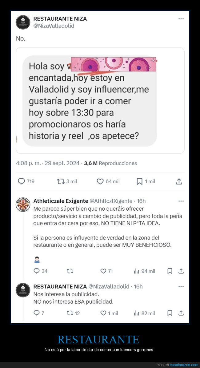 restaurante,influencer,comer,gratis