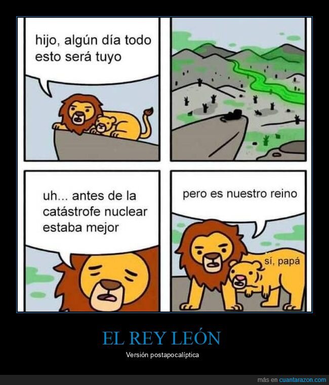 catástrofe nuclear,el rey león,hijo,león,padre