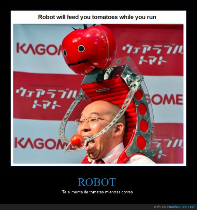 correr,robot,tomates