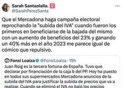 Enlace a Los carteles avisando de la subida del IVA en Mercadona