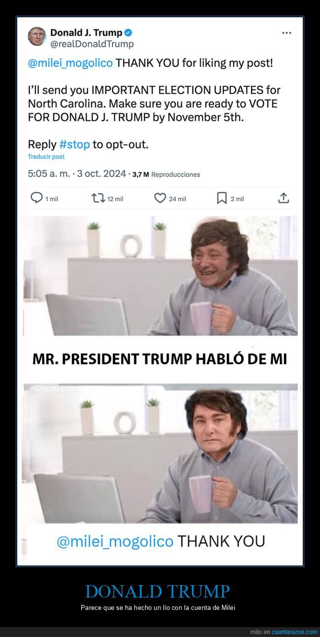 donald trump,fails,milei,mogólico,políticos