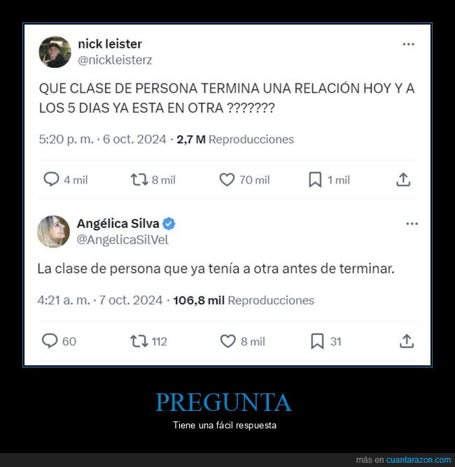 relación,terminar,otra