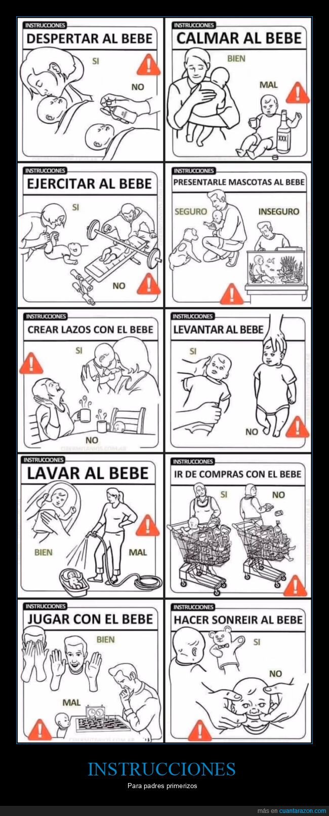 bebé,instrucciones