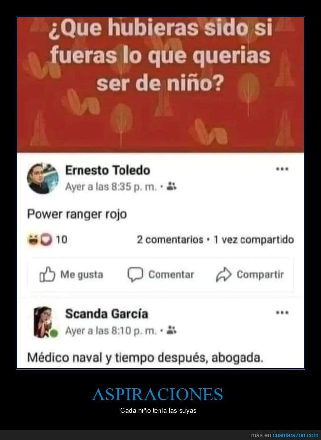 niños,power ranger,médico naval,abogada