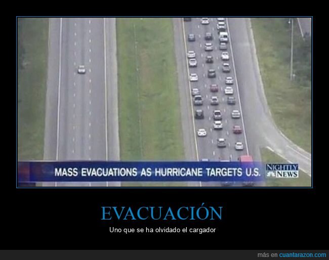 carretera,coches,evacuación,huracán