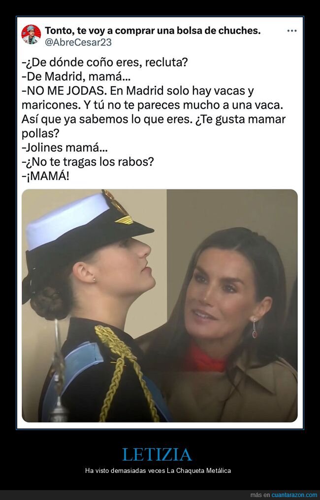 a chaqueta metálica,leonor,letizia