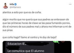 Enlace a Un alumno que para poco por clase