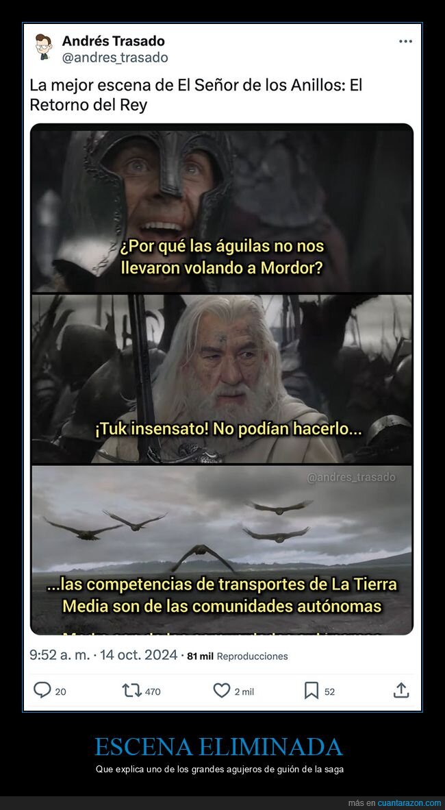 águilas,competencias,comunidades autónomas,el señor de los anillos,mordor