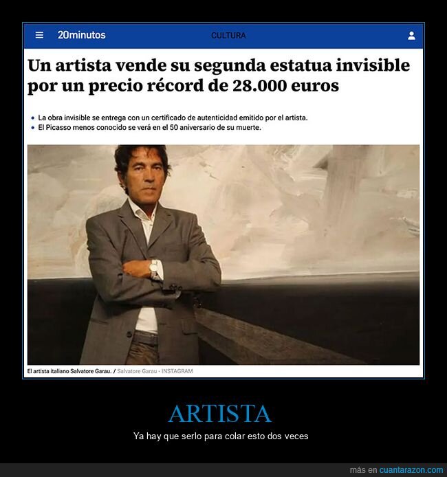 artista,escultura,estatua,invisible,vender