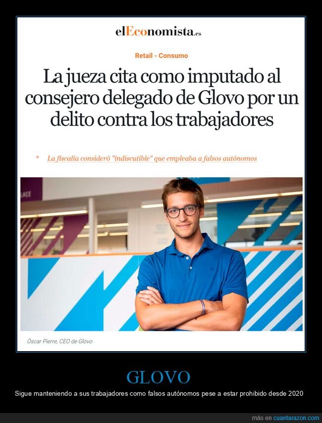 glovo,ceo,delito,trabajadores