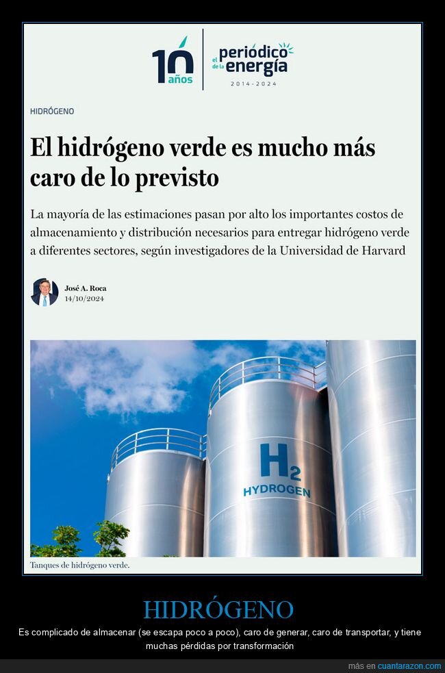 hidrógeno,caro