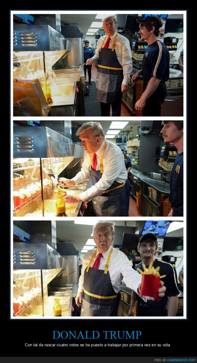 donald trump,trabajo,mcdonald's