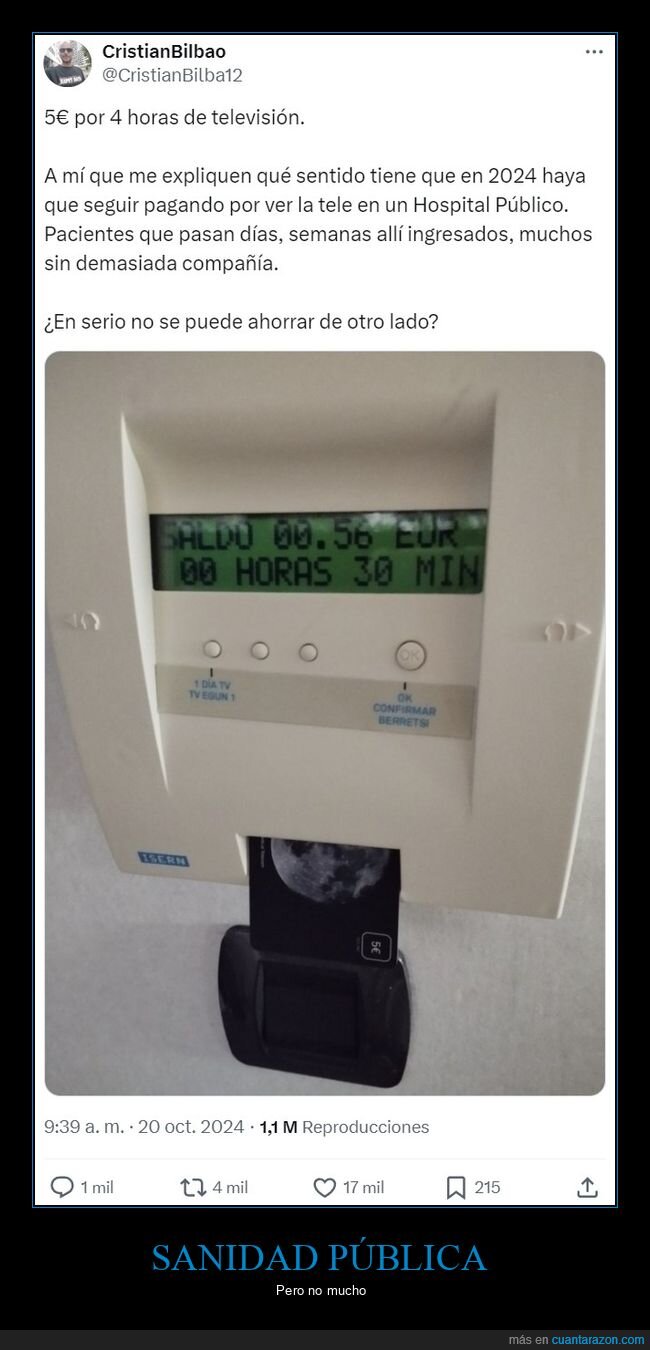 hospital,pagar,televisión