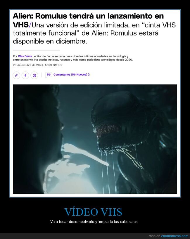 alien romulus,vhs