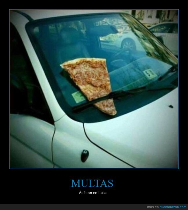 coches,parabrisas,pizza