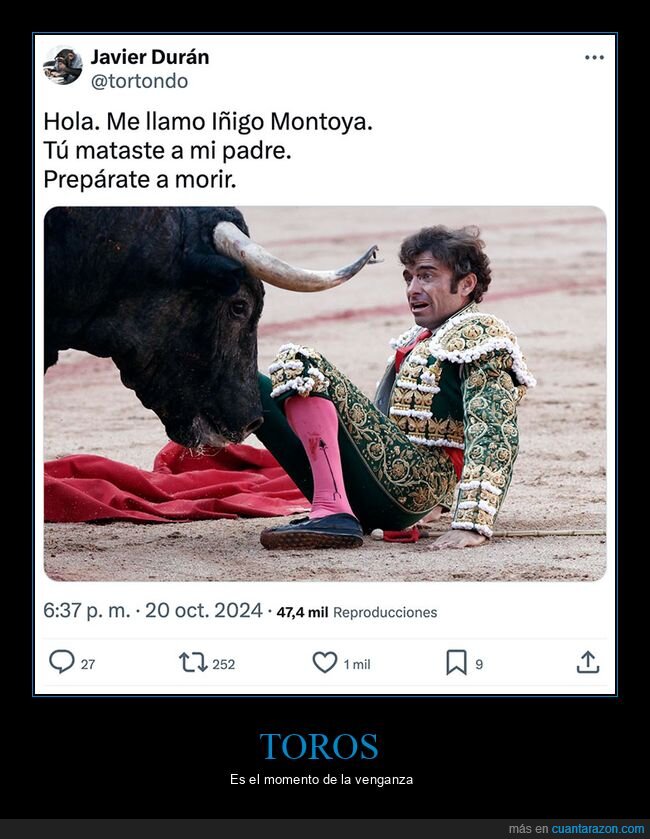 íñigo montoya,toros