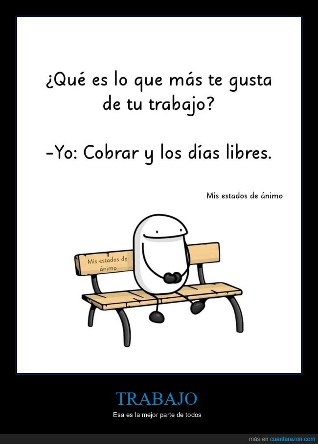 trabajo,gustar,cobrar,días libres