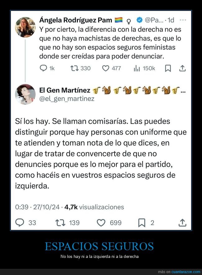 espacios seguros,derechas,izquierdas,machismo
