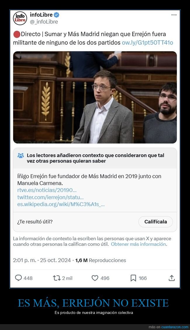 íñigo errejón,militante,sumar,más madrid,políticos