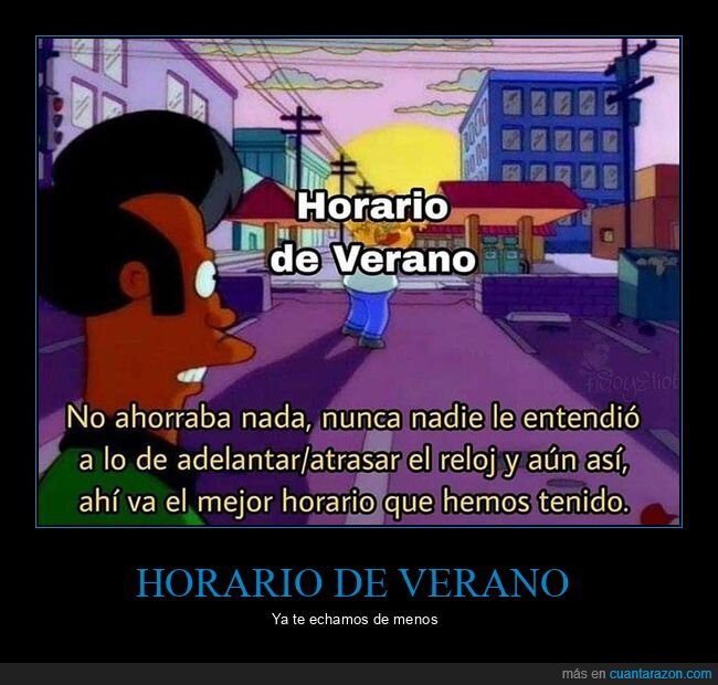 cambio de hora,horario de verano,simpsons