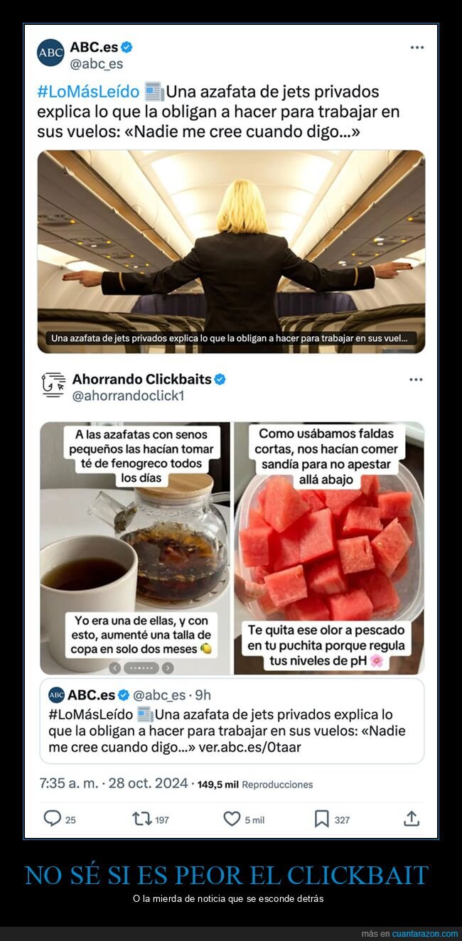 azafata,jet privado,obligar,sandía,té de fenogreco,trabajo