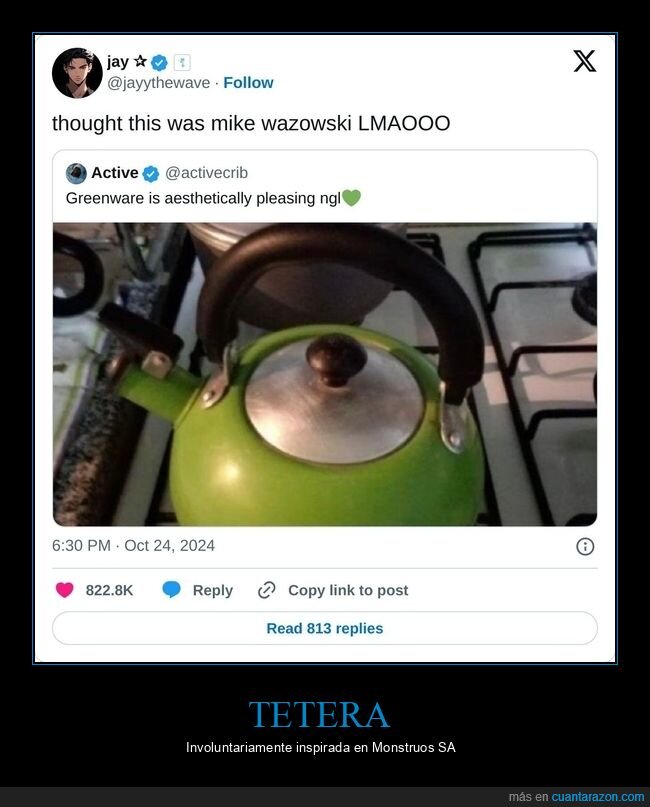 tetera,mike wazowski,parecidos