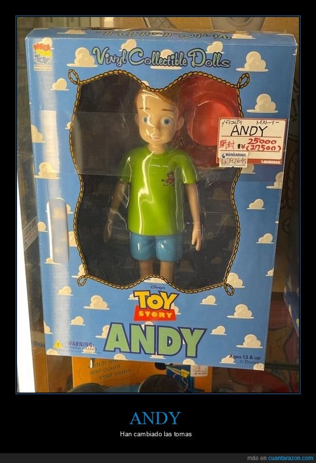 andy,toy story,muñeco