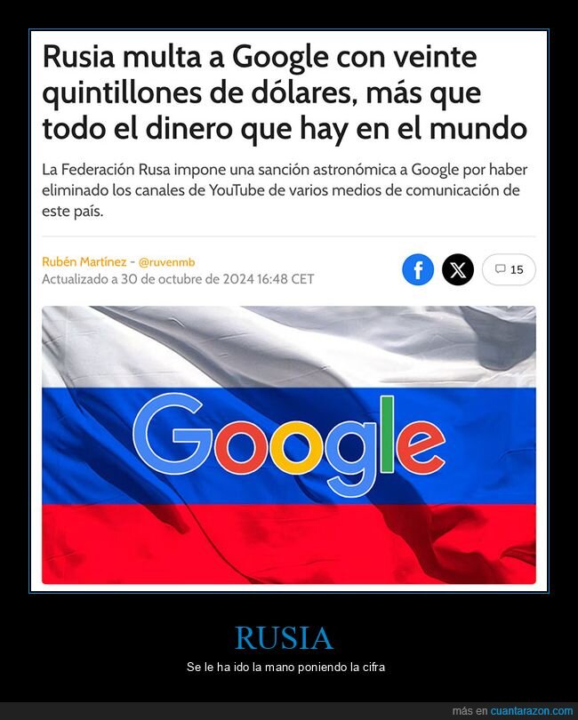 google,multa,quintillones,rusia