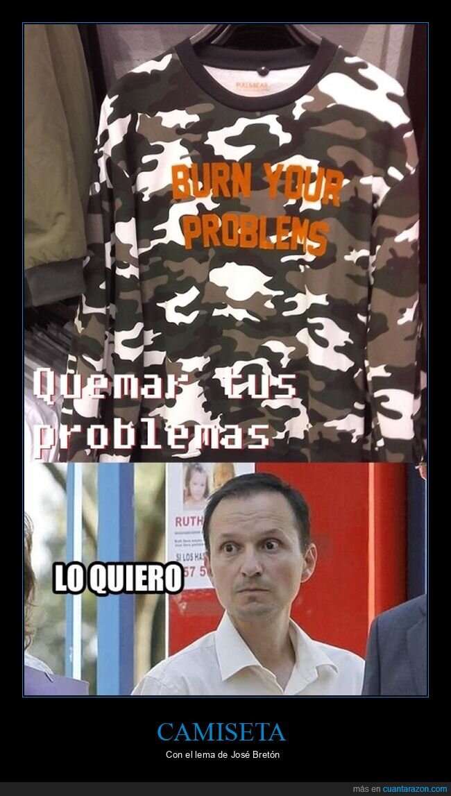 camiseta,josé bretón,problemas,quemar