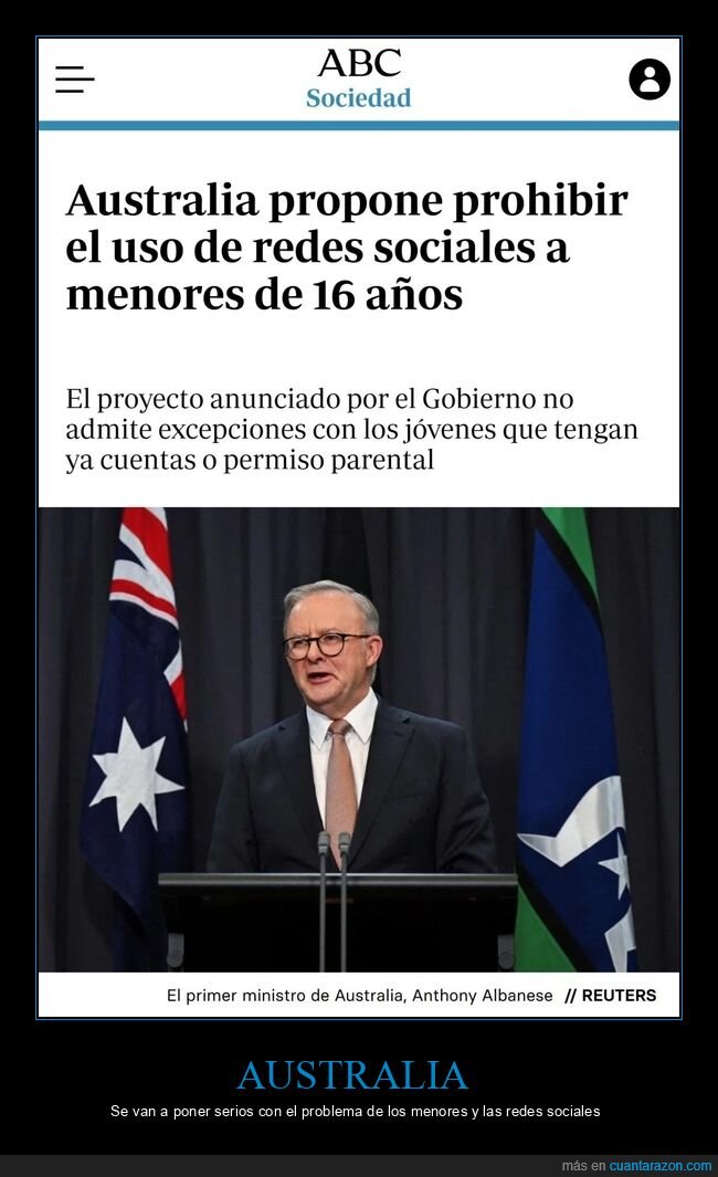 australia,prohibir,redes sociales,menores