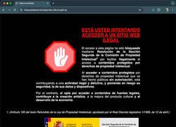 Enlace a Lo que aparecerá cuando intentes acceder a una web ilegal