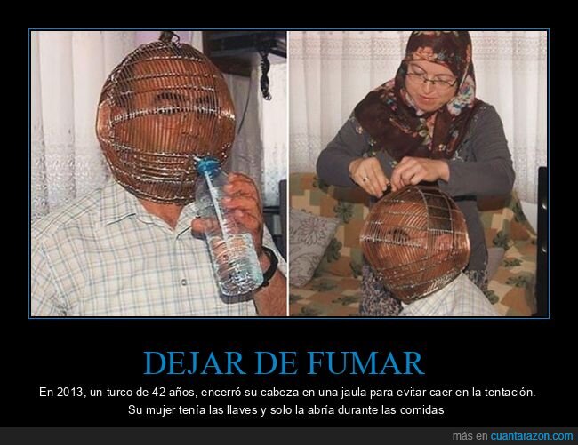 cabeza,dejar de fumar,jaula