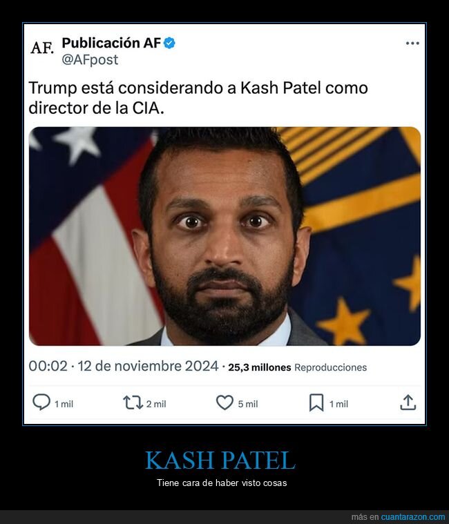 cara,cía,kash patel