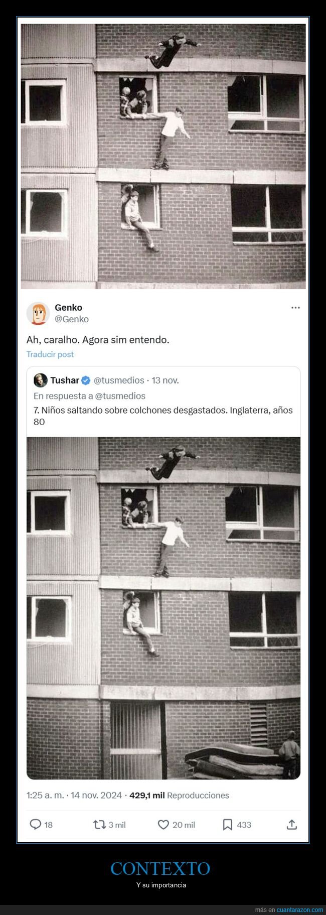 niños,saltando,ventana,colchones