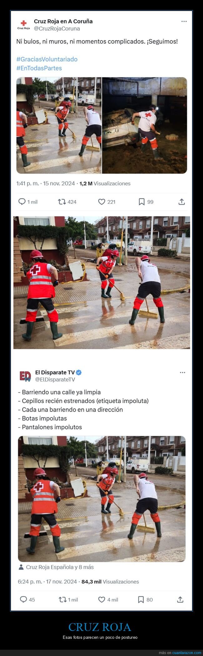 cruz roja,limpiando,dana