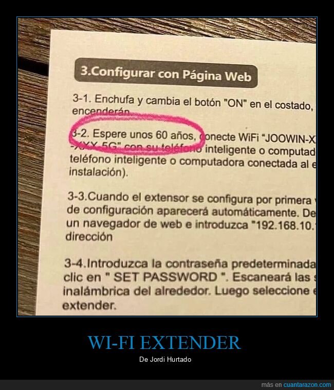 esperar,60 años,instrucciones